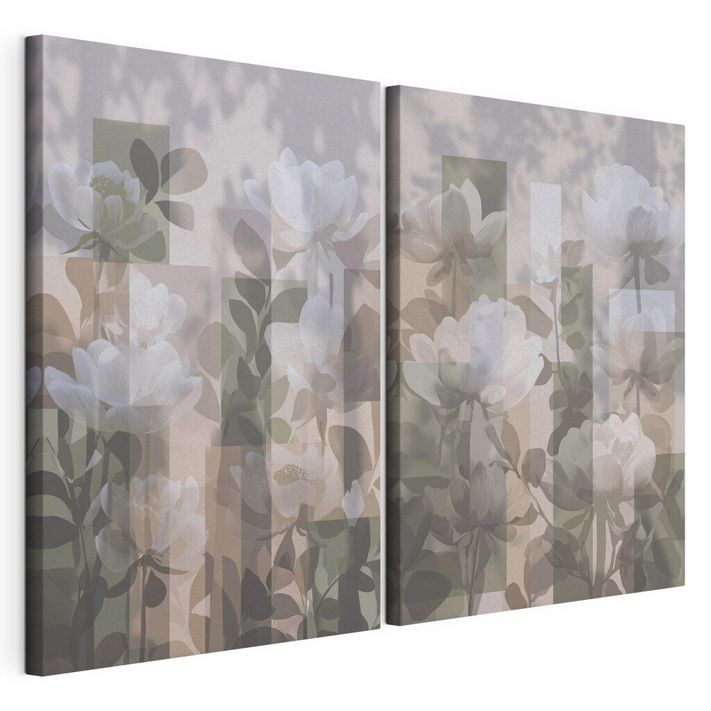 Fleurs et aplats géométriques — vue du produit