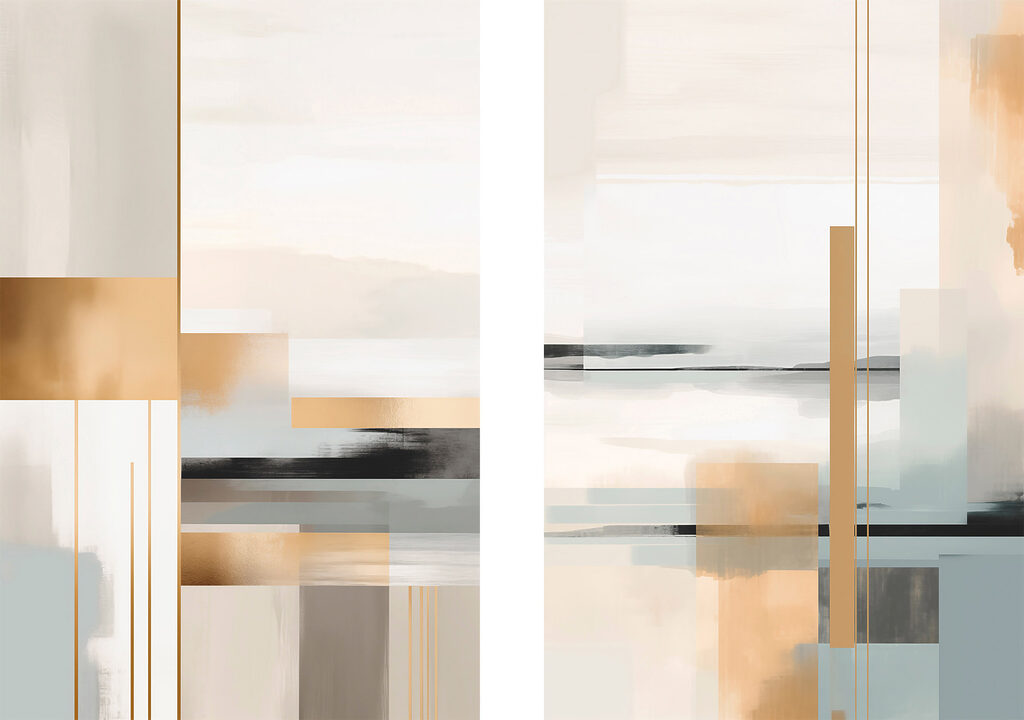 Horizon géométrique — motif complet