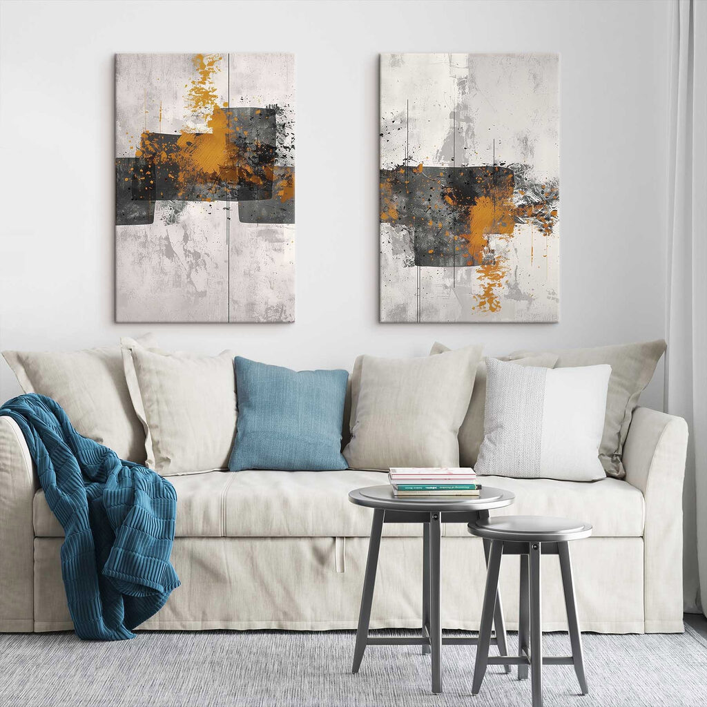 Éclats d’ocre sur gris — intérieur 1