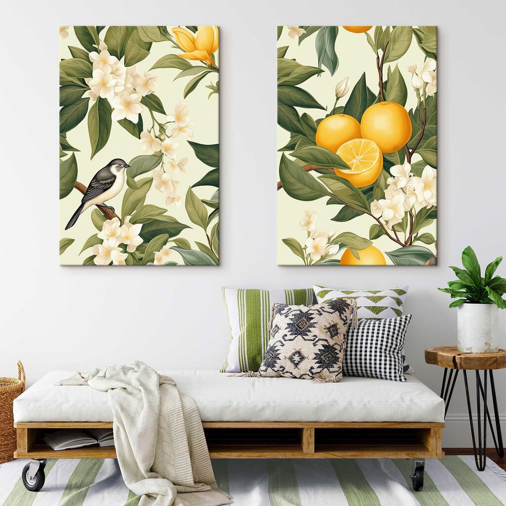 Oranges et fleurs — intérieur 1