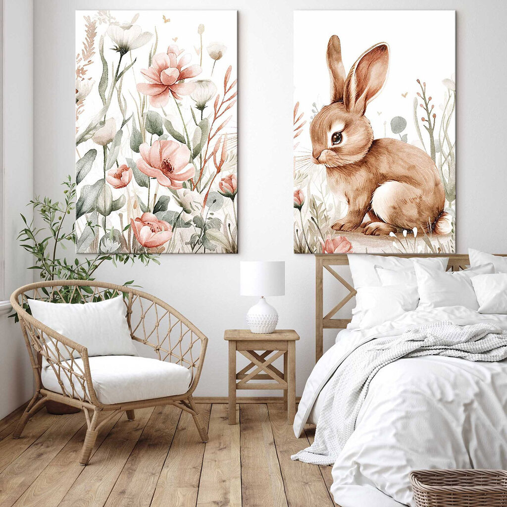 Lapin parmi les fleurs — intérieur 2