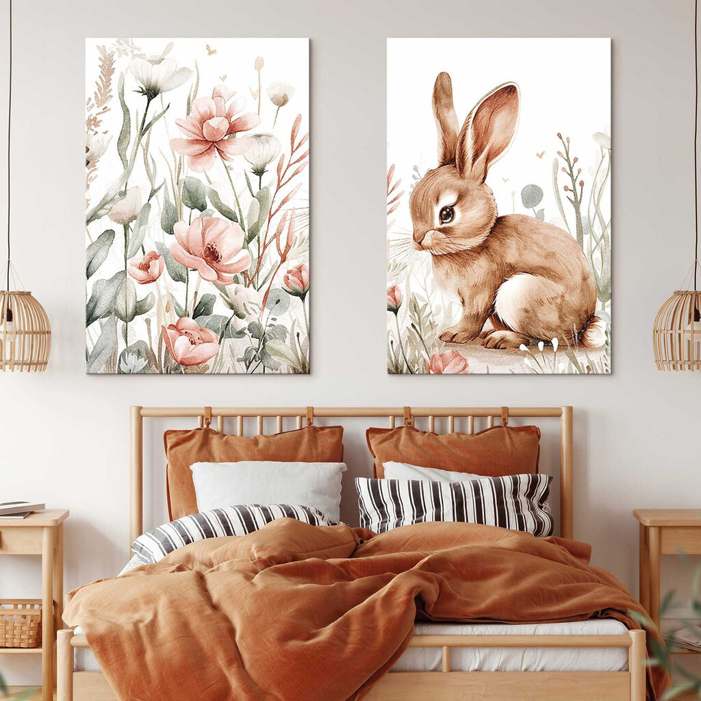 Lapin parmi les fleurs — intérieur 1
