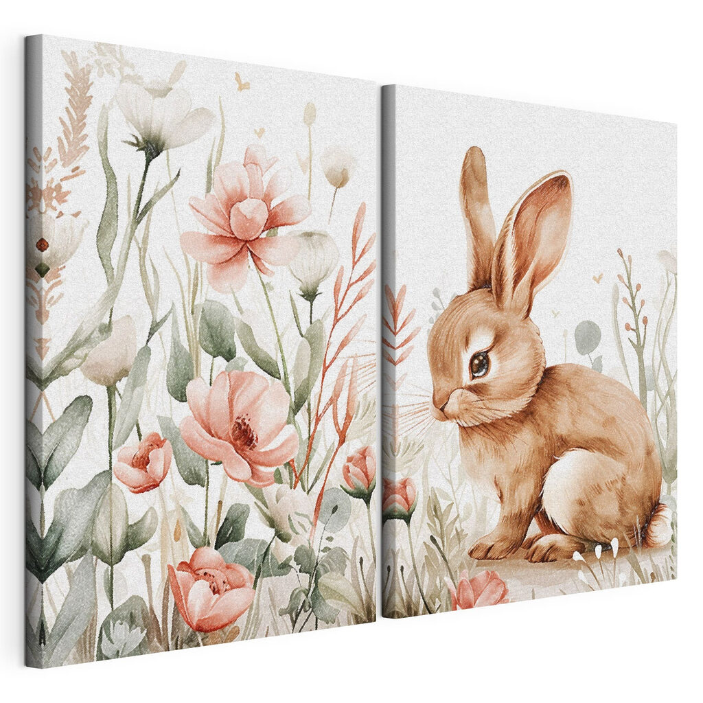 Lapin parmi les fleurs — vue du produit