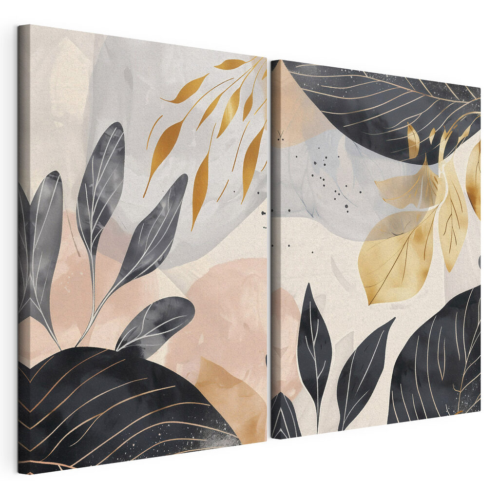 Feuilles noir et or — vue du produit
