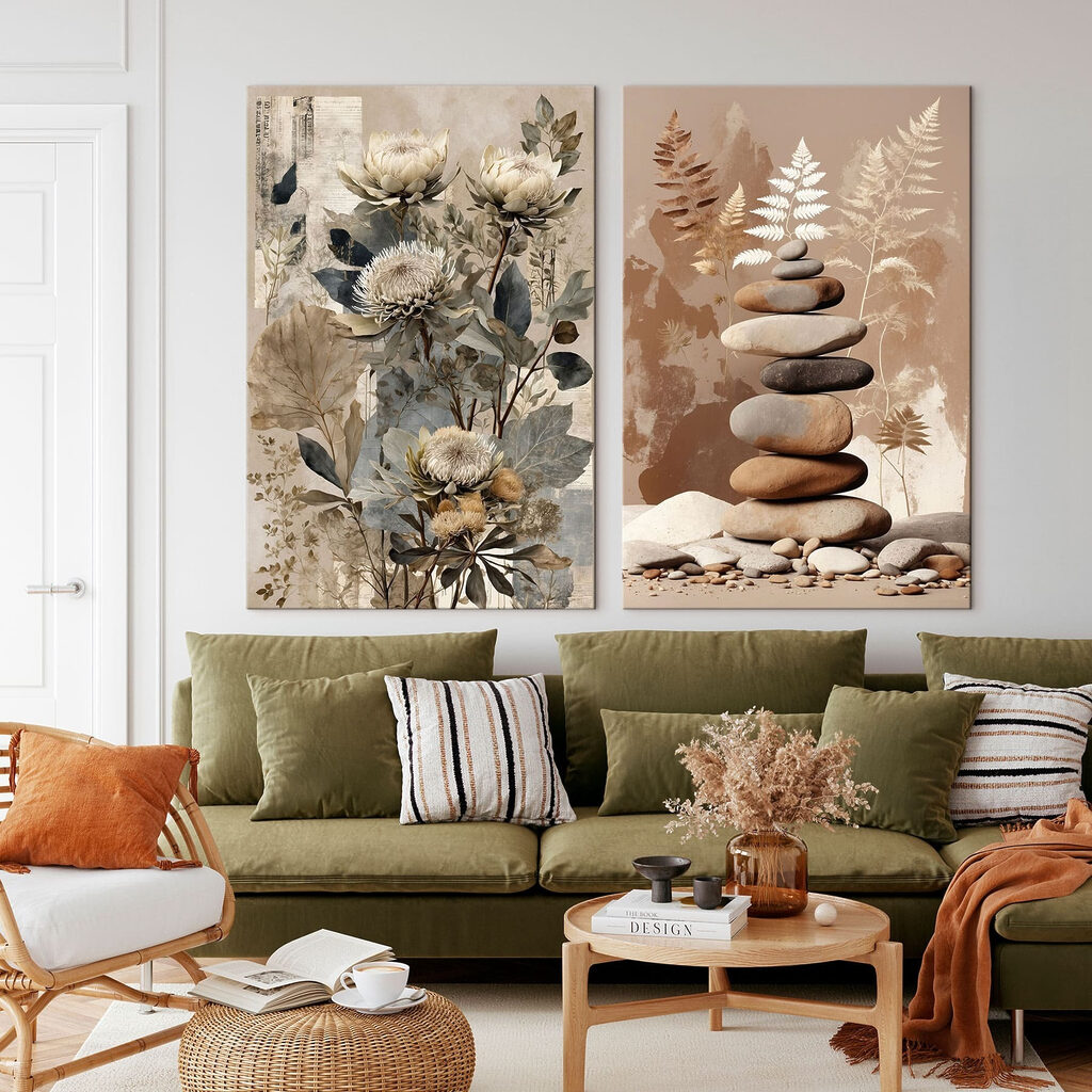 Fleurs et galets — intérieur 2