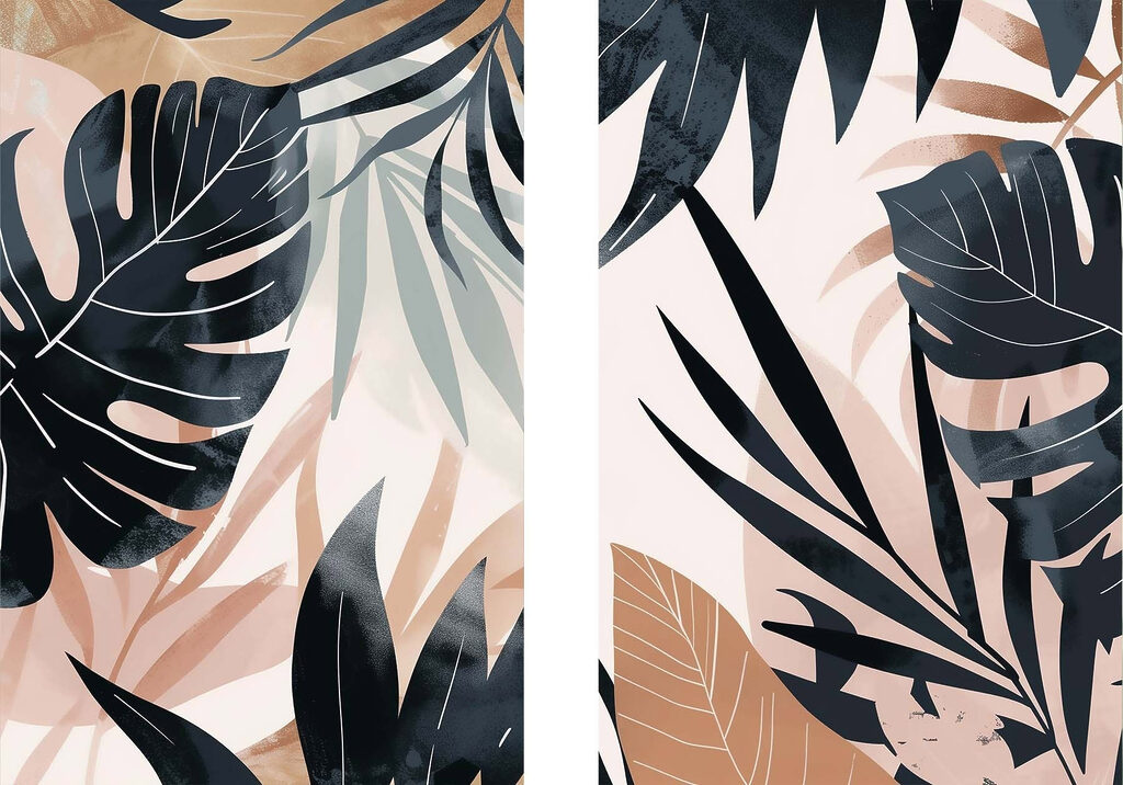 Feuillage tropical — motif complet
