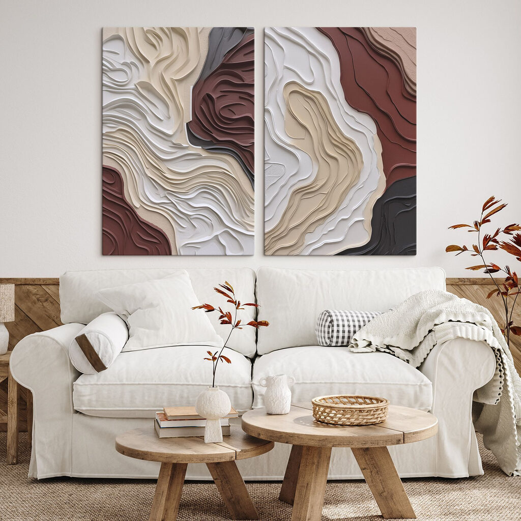 Relief en strates dans un intérieur