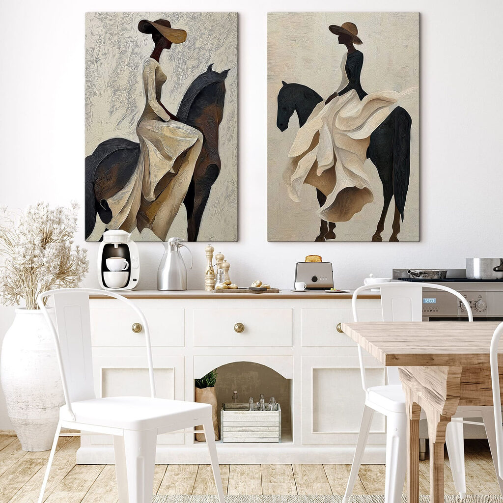 Cavalière au chapeau — intérieur 1
