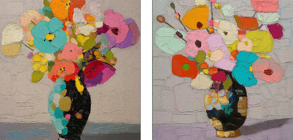 Bouquet dans un vase — motif complet