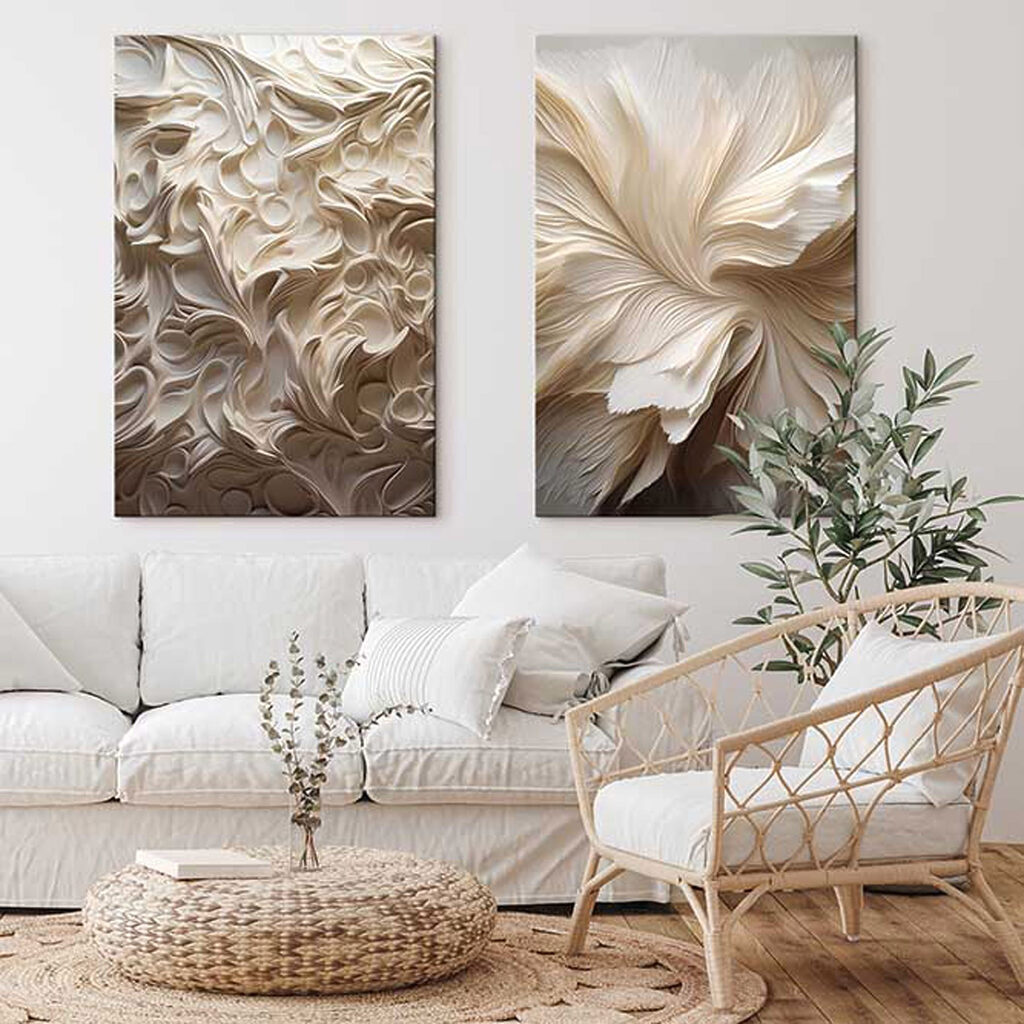 Tourbillon de fleurs dans un intérieur