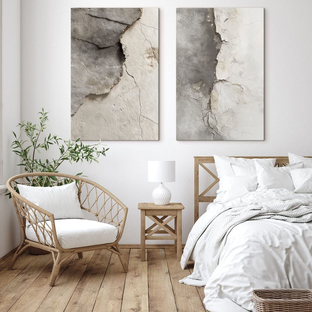 Lignes de fracture grises dans un intérieur