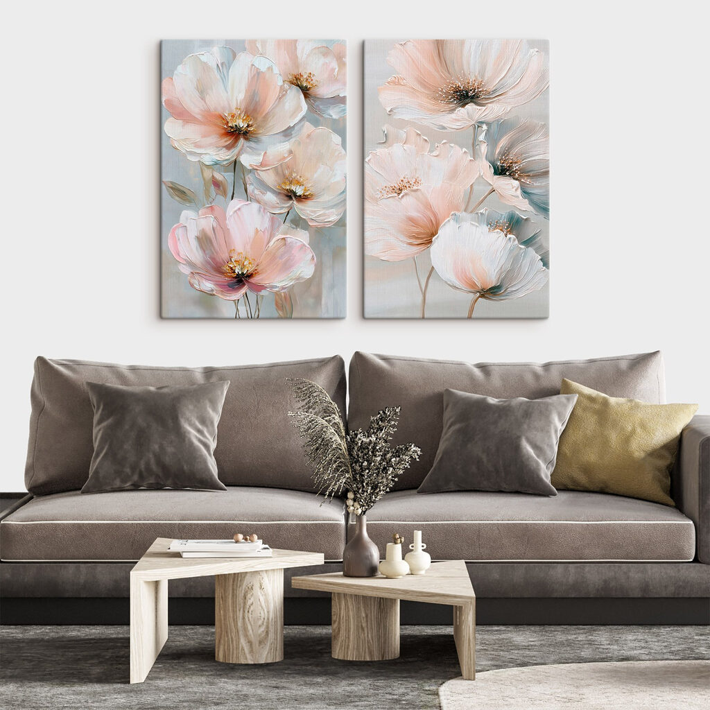 Fleurs aux tons pastel — intérieur 1