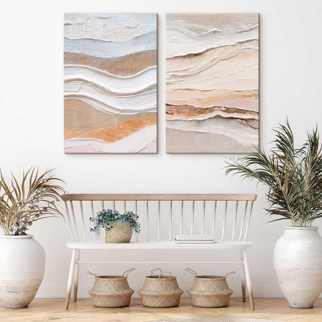 Vagues ocre et crème — intérieur 2