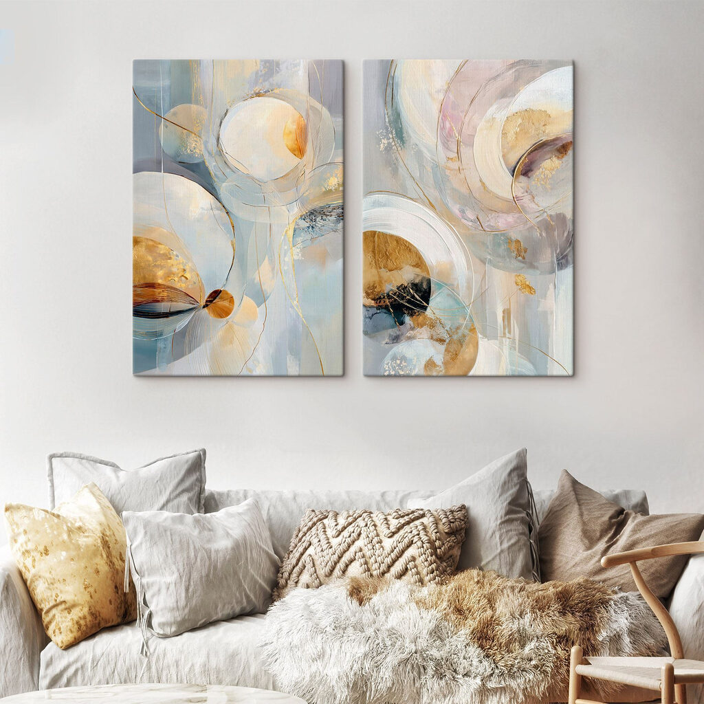 Lumière entre les cercles dans un intérieur