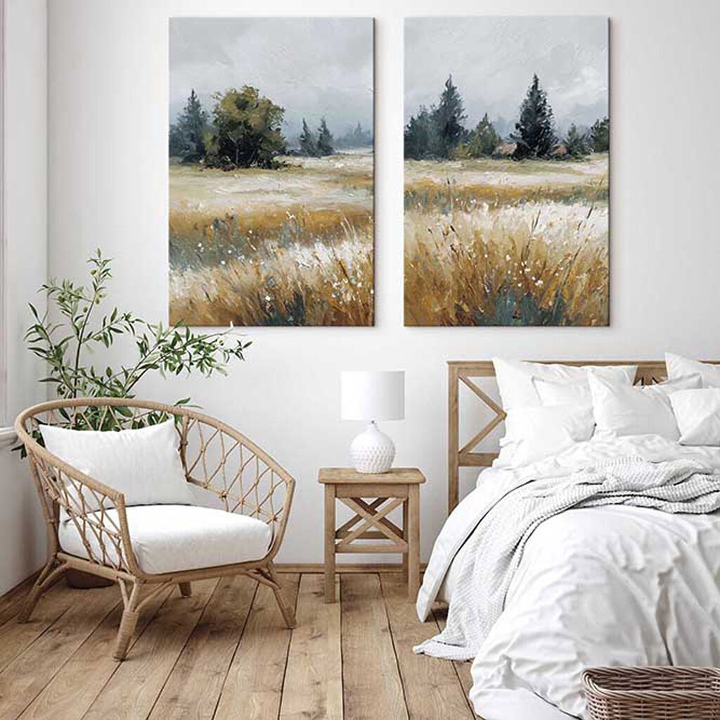 Champ bordé d’arbres — intérieur 2