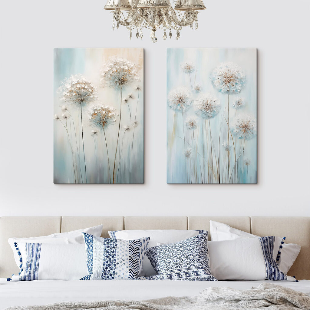 Pissenlits sur fond bleu — intérieur 1