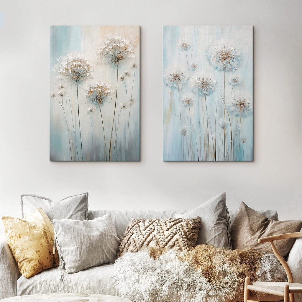 Pissenlits sur fond bleu — intérieur 2