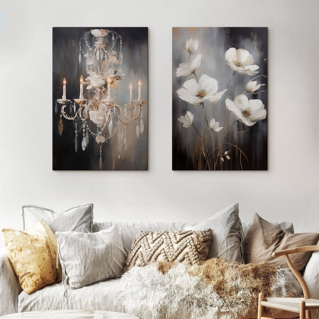 Lustre et fleurs — intérieur 1