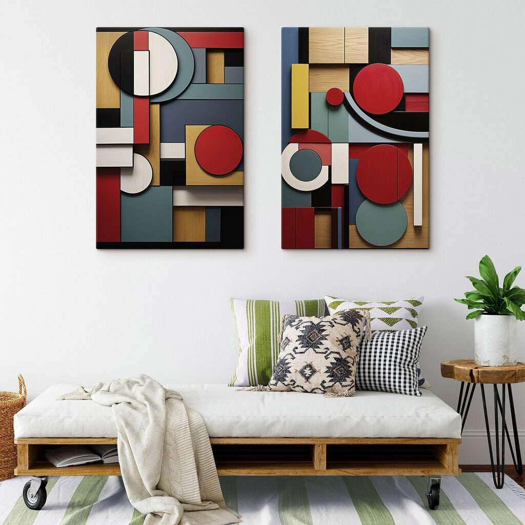 Contraste en rouge dans un intérieur