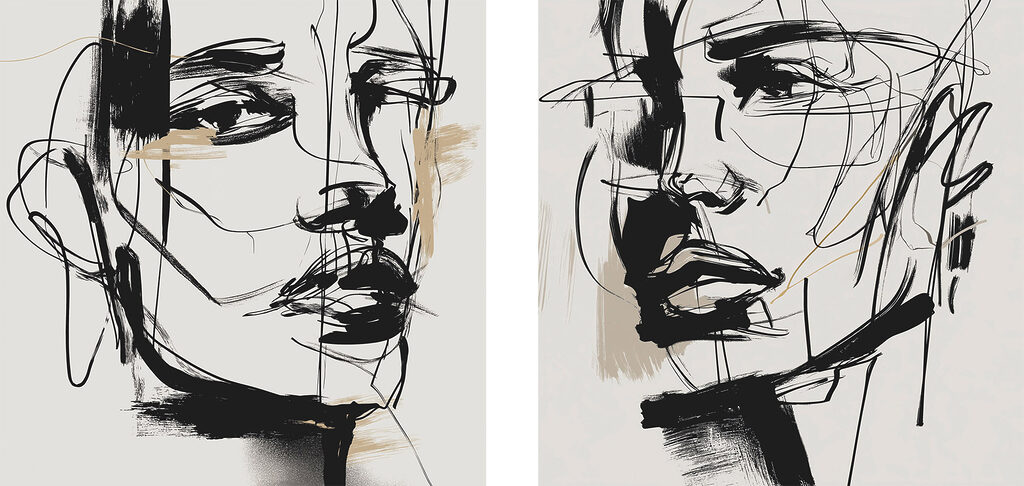 Traits expressifs — motif complet