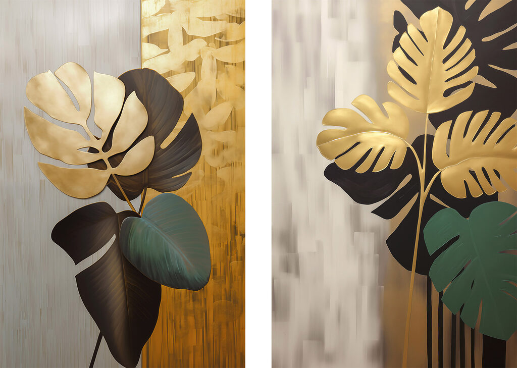 Feuilles de monstera — motif complet