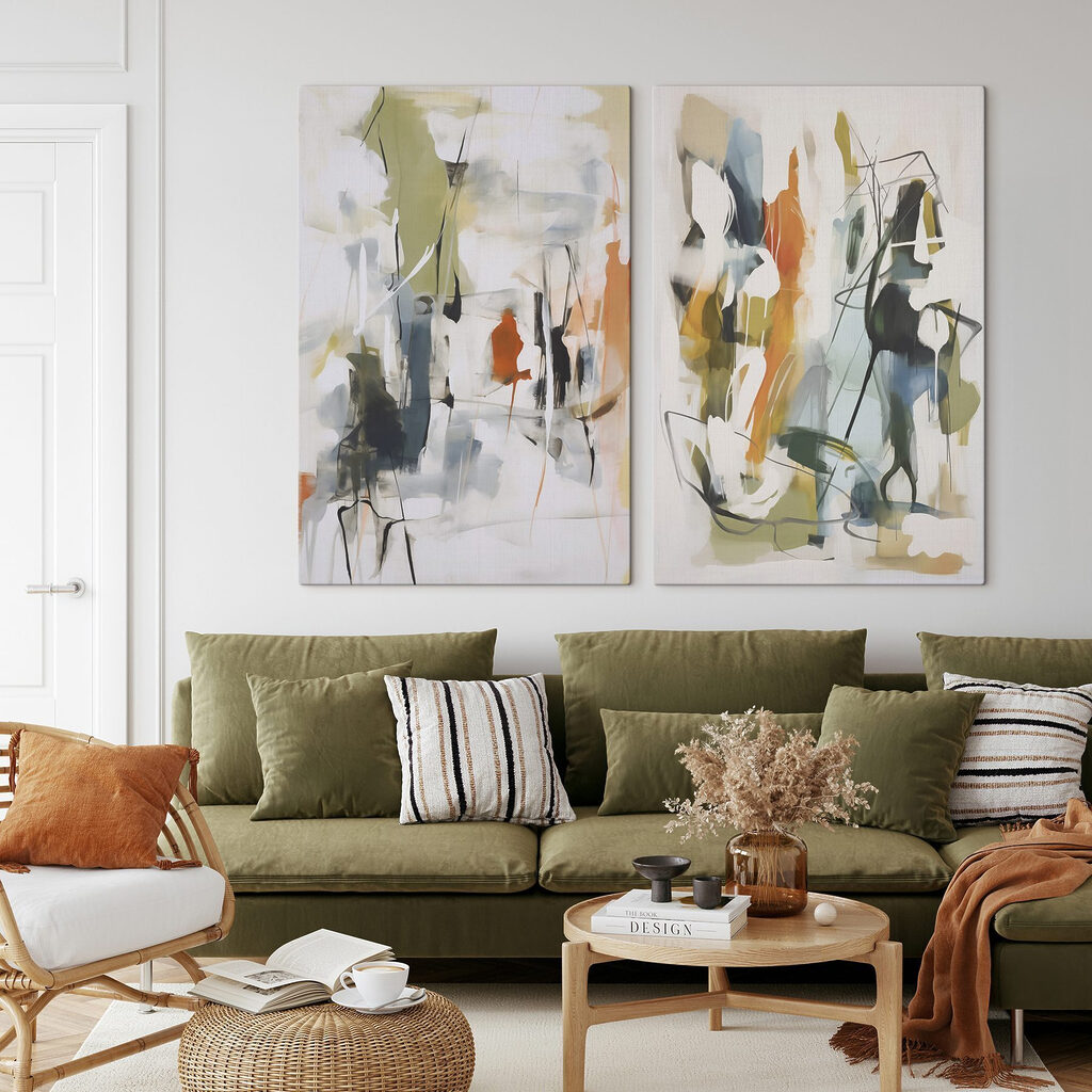 Lignes libres en vert dans un intérieur