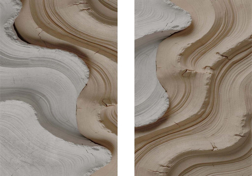 Ondulations couleur terre — motif complet