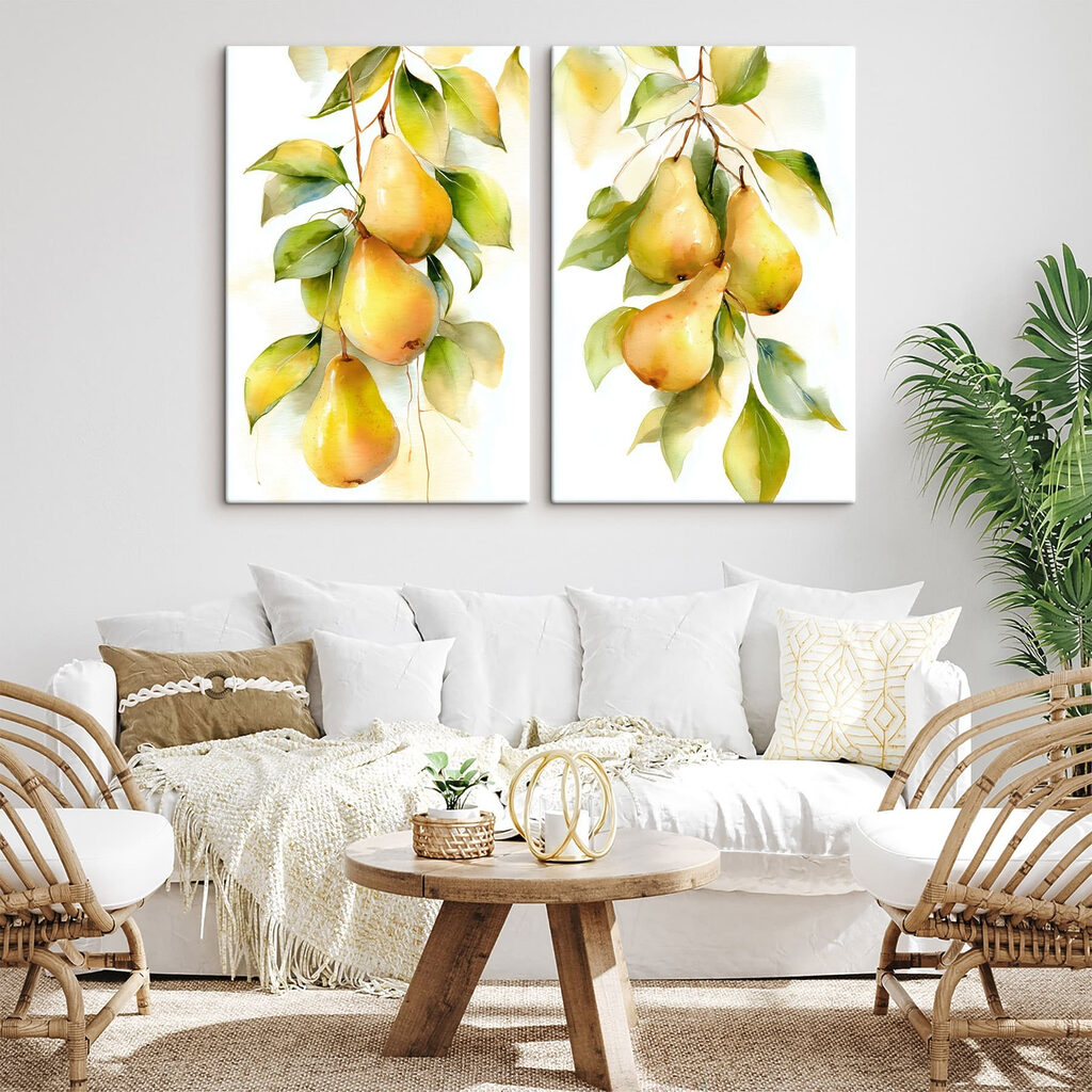 Poires à l’aquarelle — intérieur 2