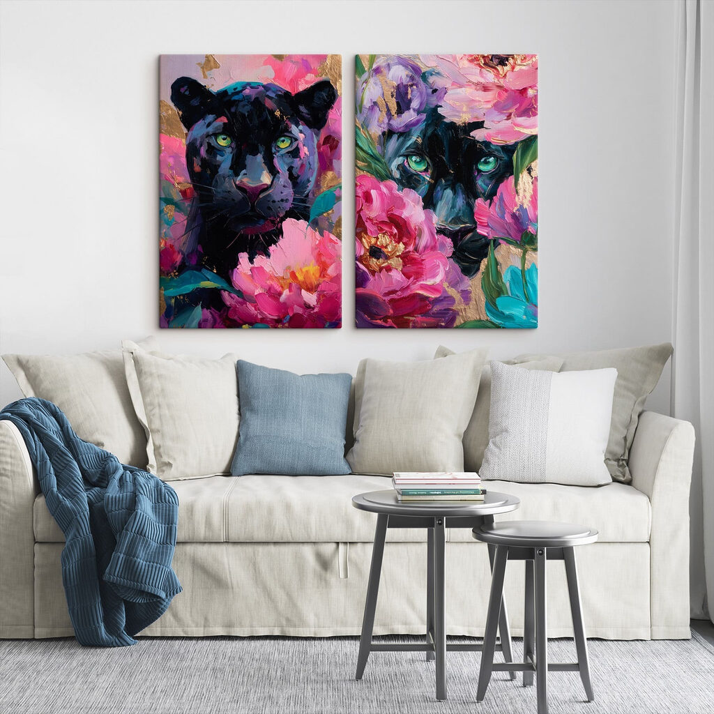 Panthère parmi les fleurs — intérieur 2