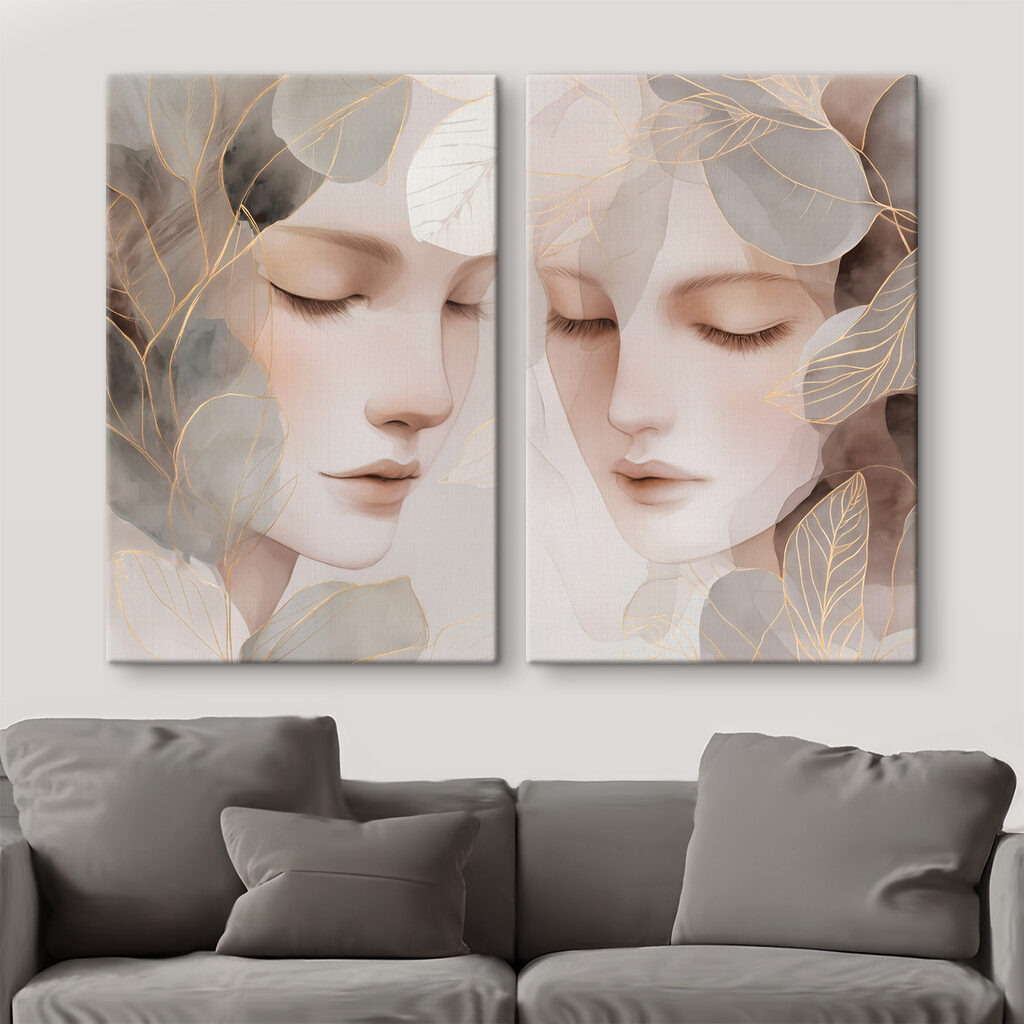 Rêverie parmi les feuilles dans un intérieur