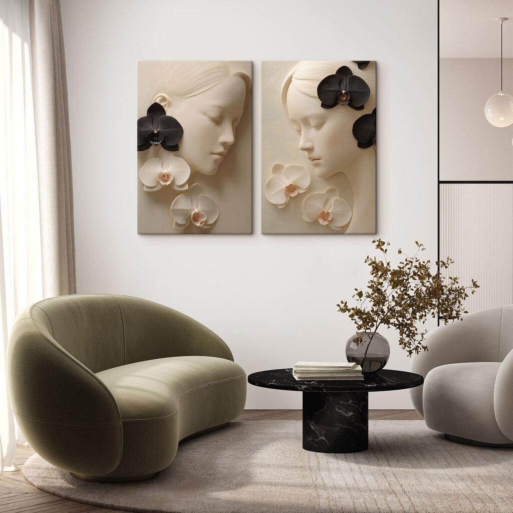 Visage aux orchidées — intérieur 2