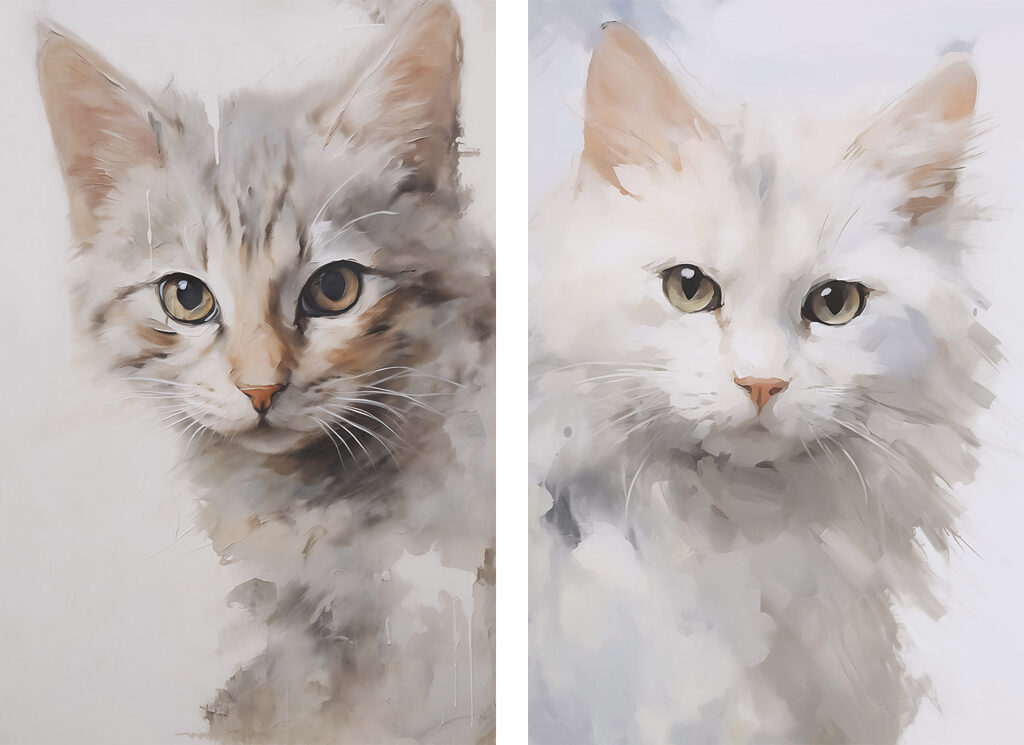 Deux chatons — motif complet