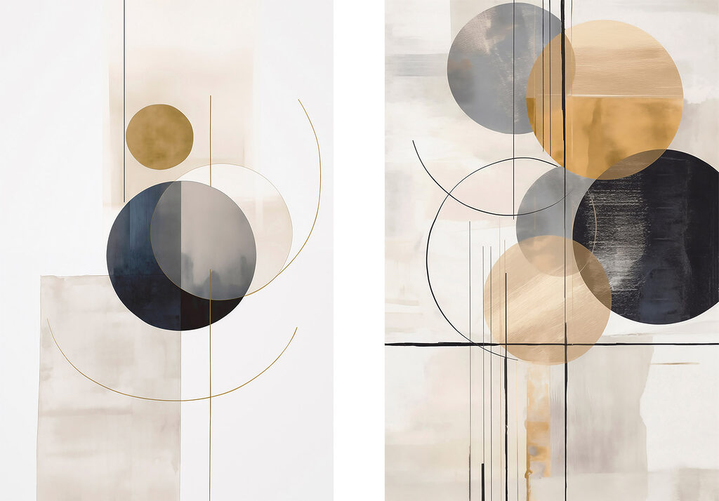Cercles en orbite — motif complet