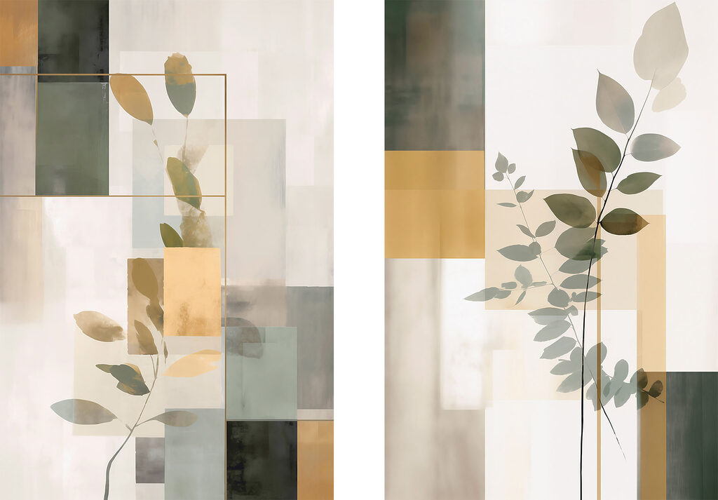 Feuillage et aplats — motif complet