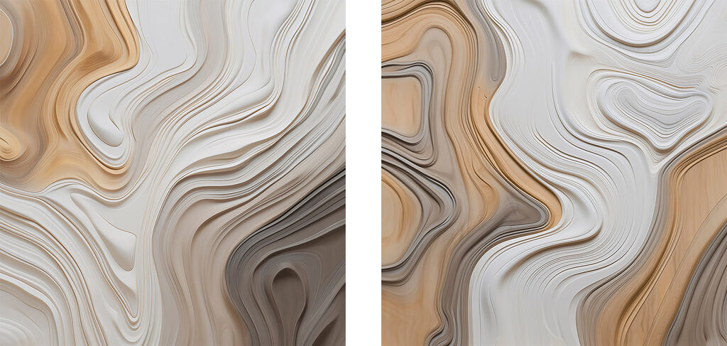 Ondulations couleur sable — motif complet