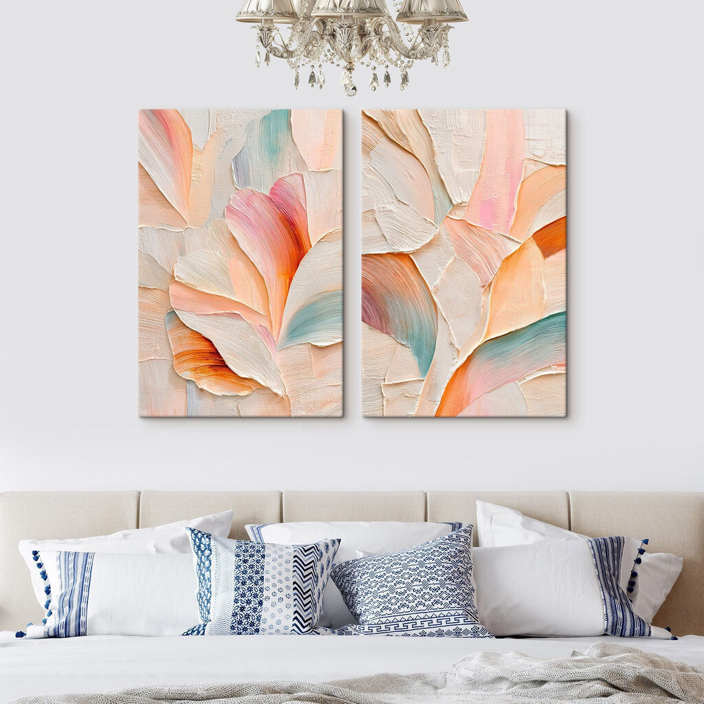 Pétales pleins de couleur dans un intérieur