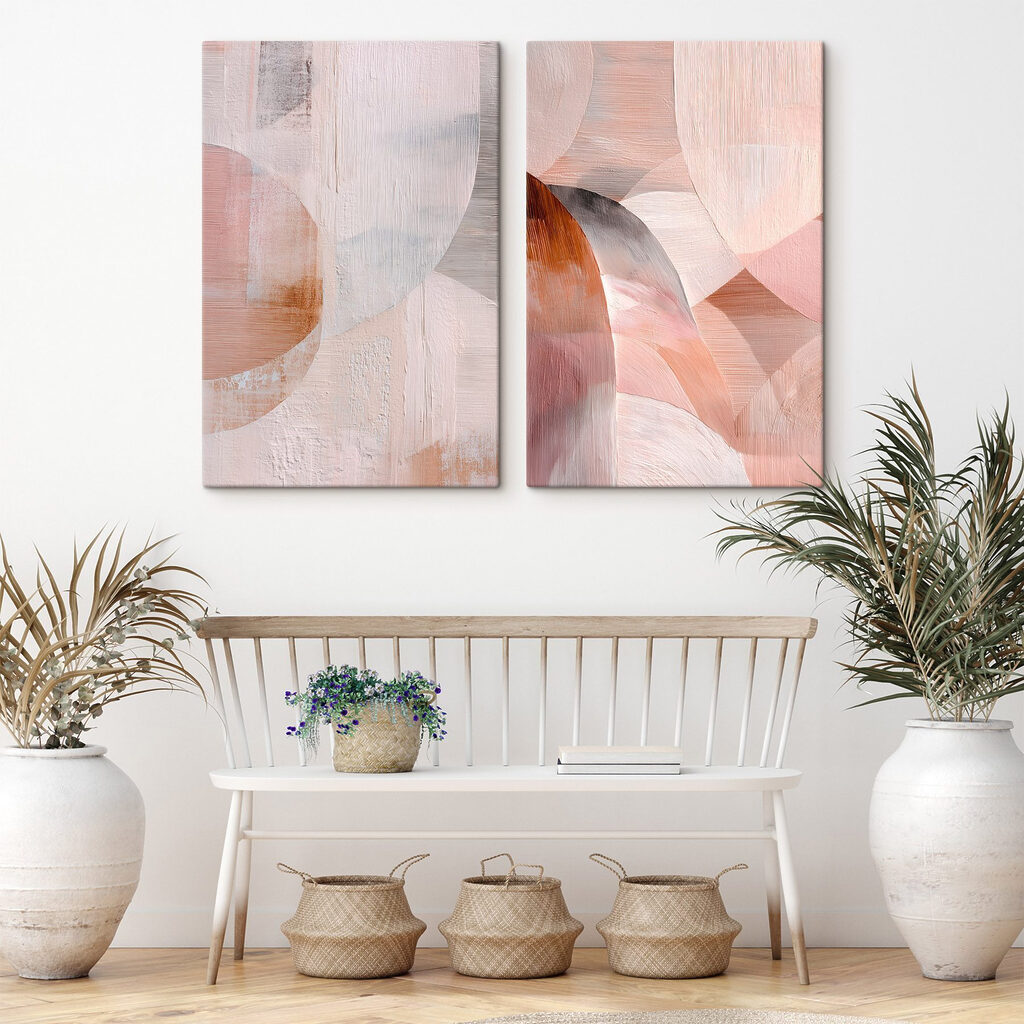 Bandes de couleur translucides dans un intérieur