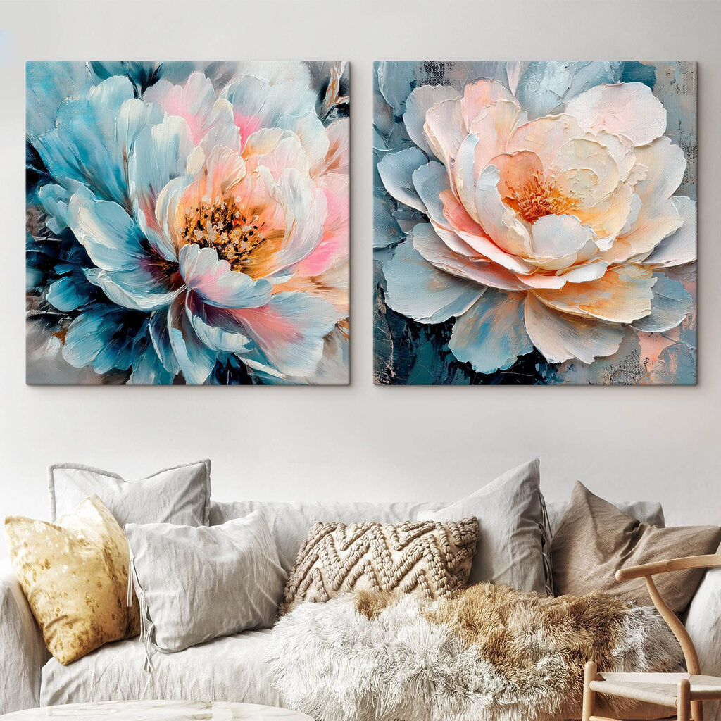 Fleurs au cœur chaleureux dans un intérieur