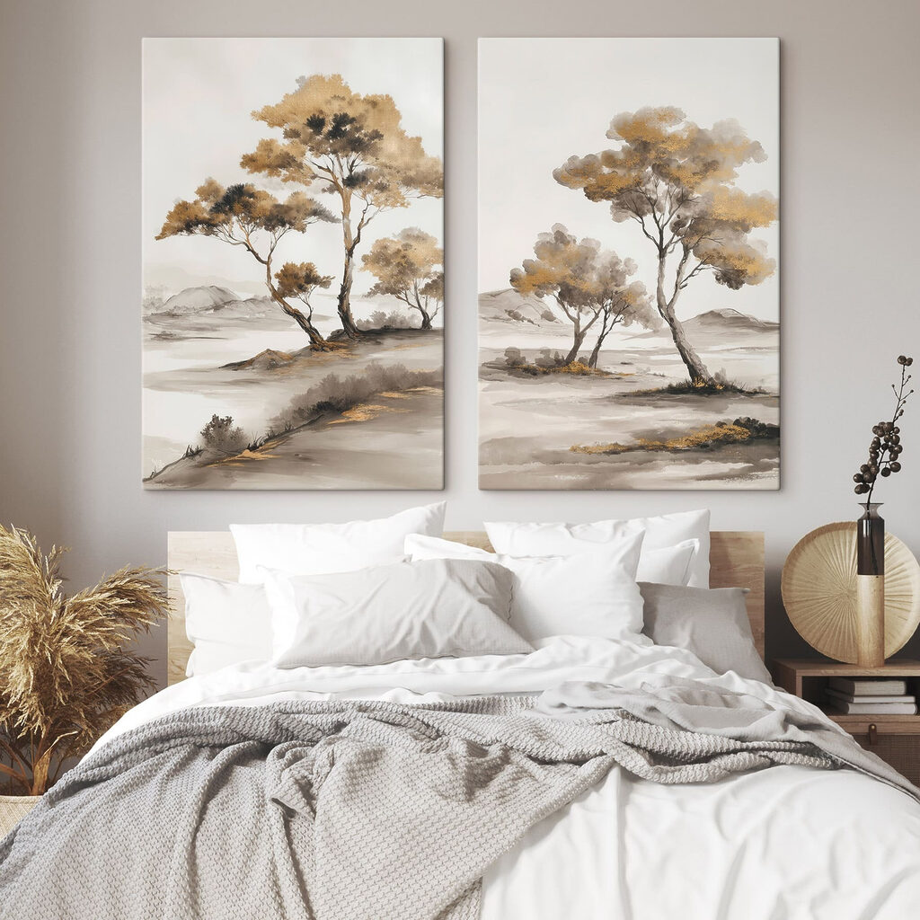 Arbres en paysage ouvert dans un intérieur