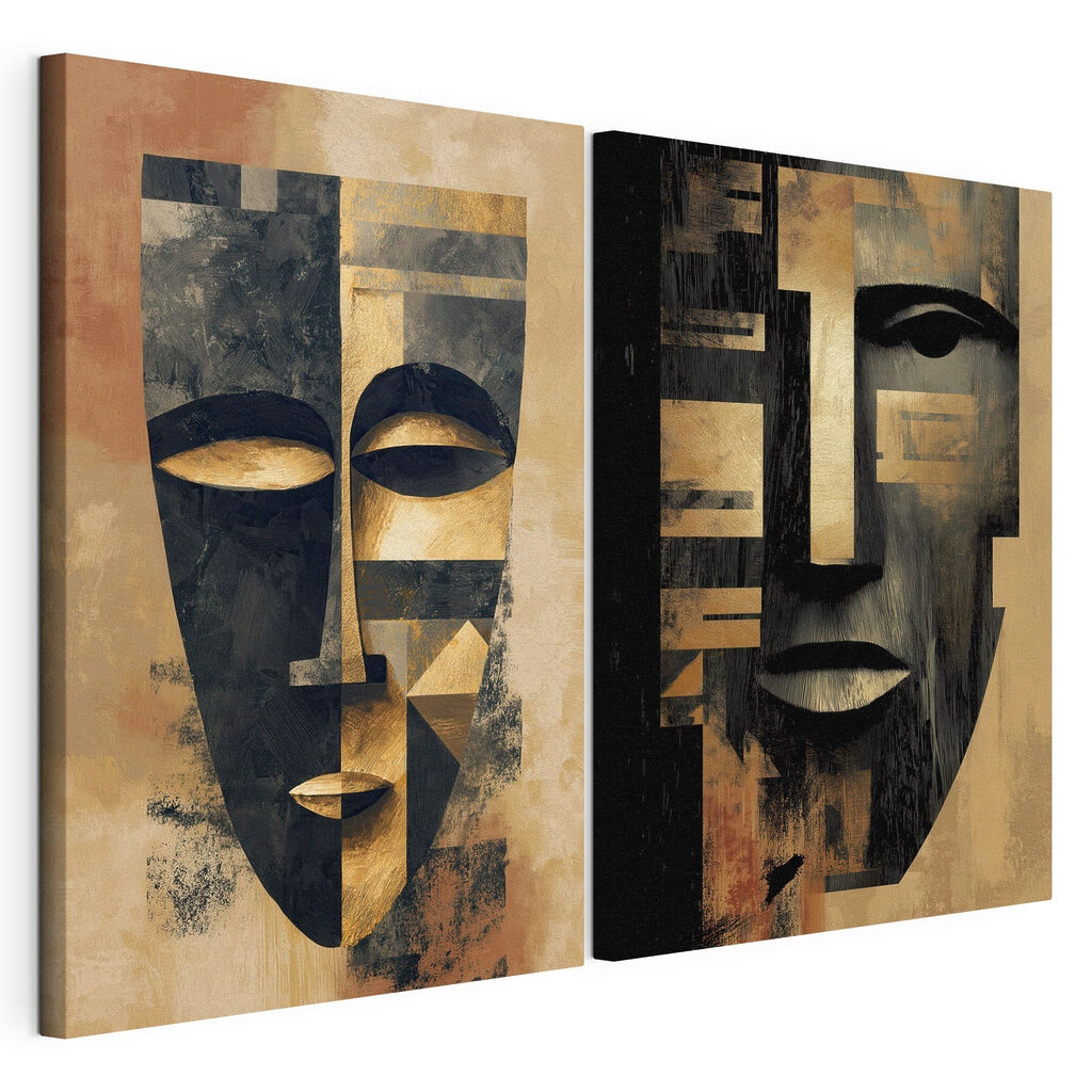 Masques noir et or — vue du produit