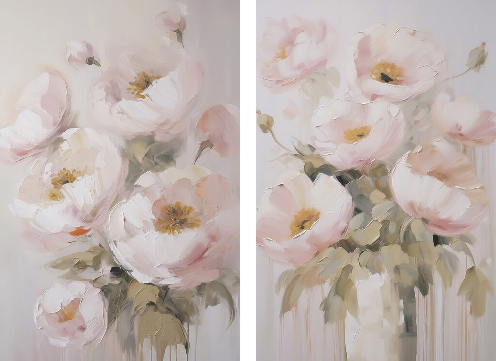 Vase débordant de fleurs — motif complet