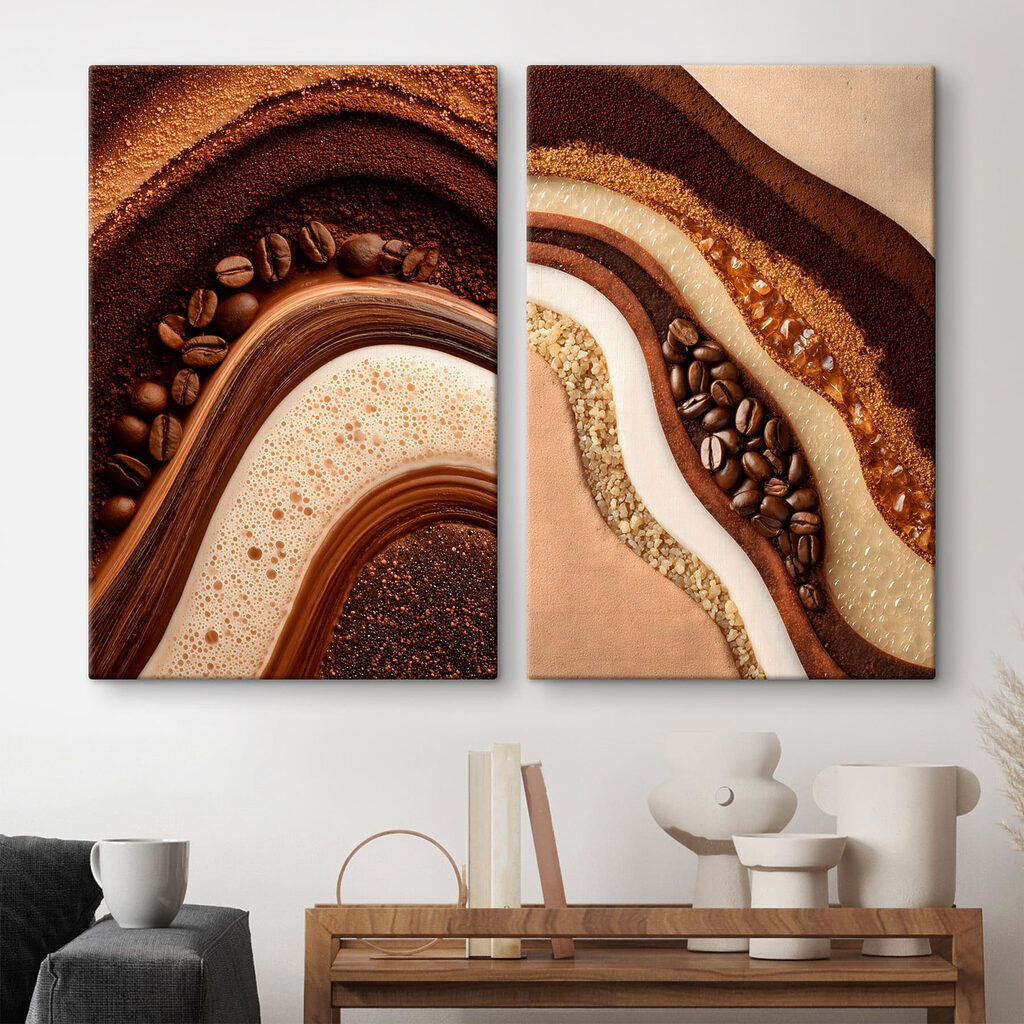 Café en couches ondulées dans un intérieur