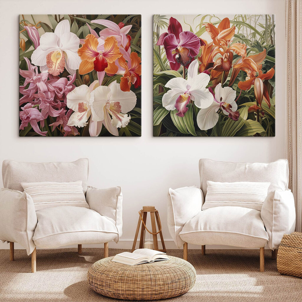 Orchidées colorées — intérieur 1