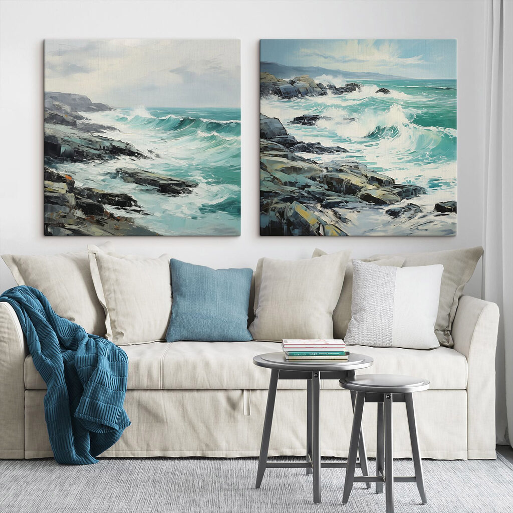 Vagues sur les rochers — intérieur 2