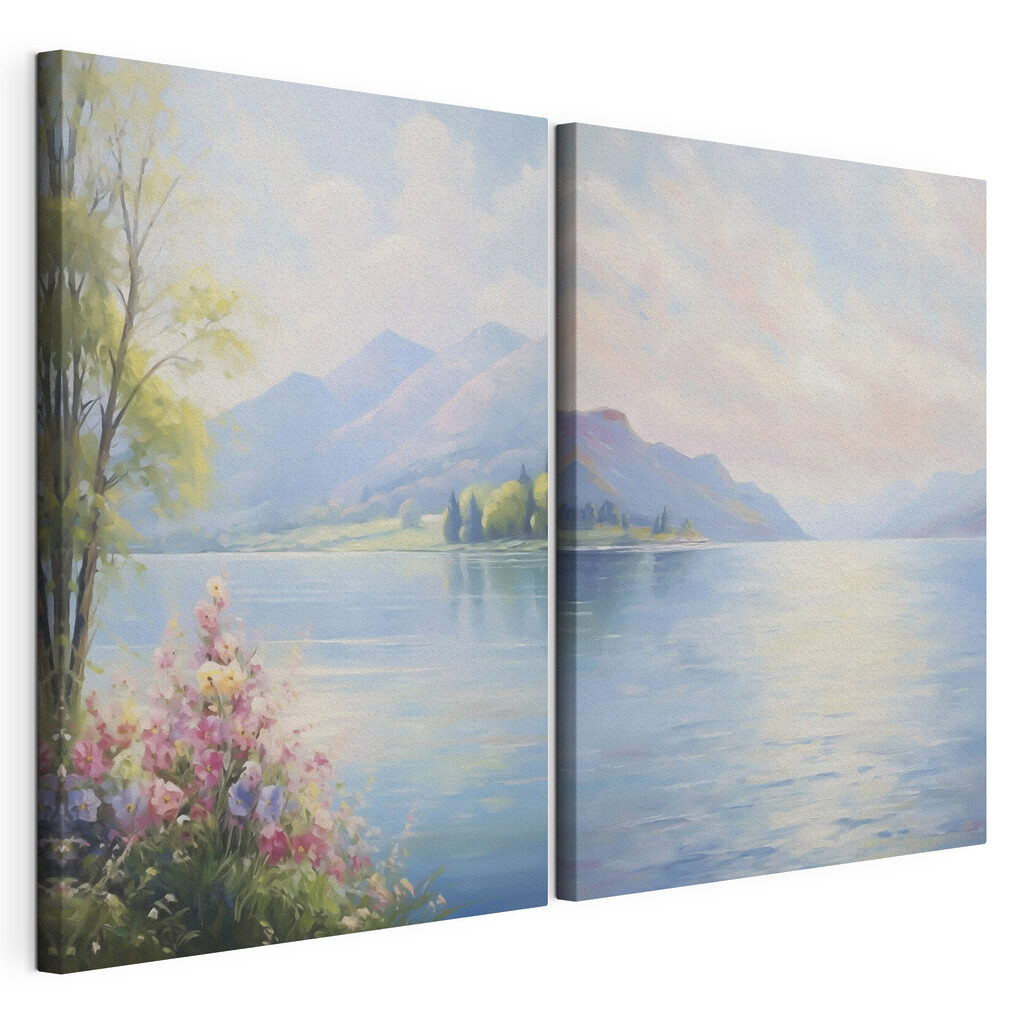 Lac de montagne pastel — vue du produit