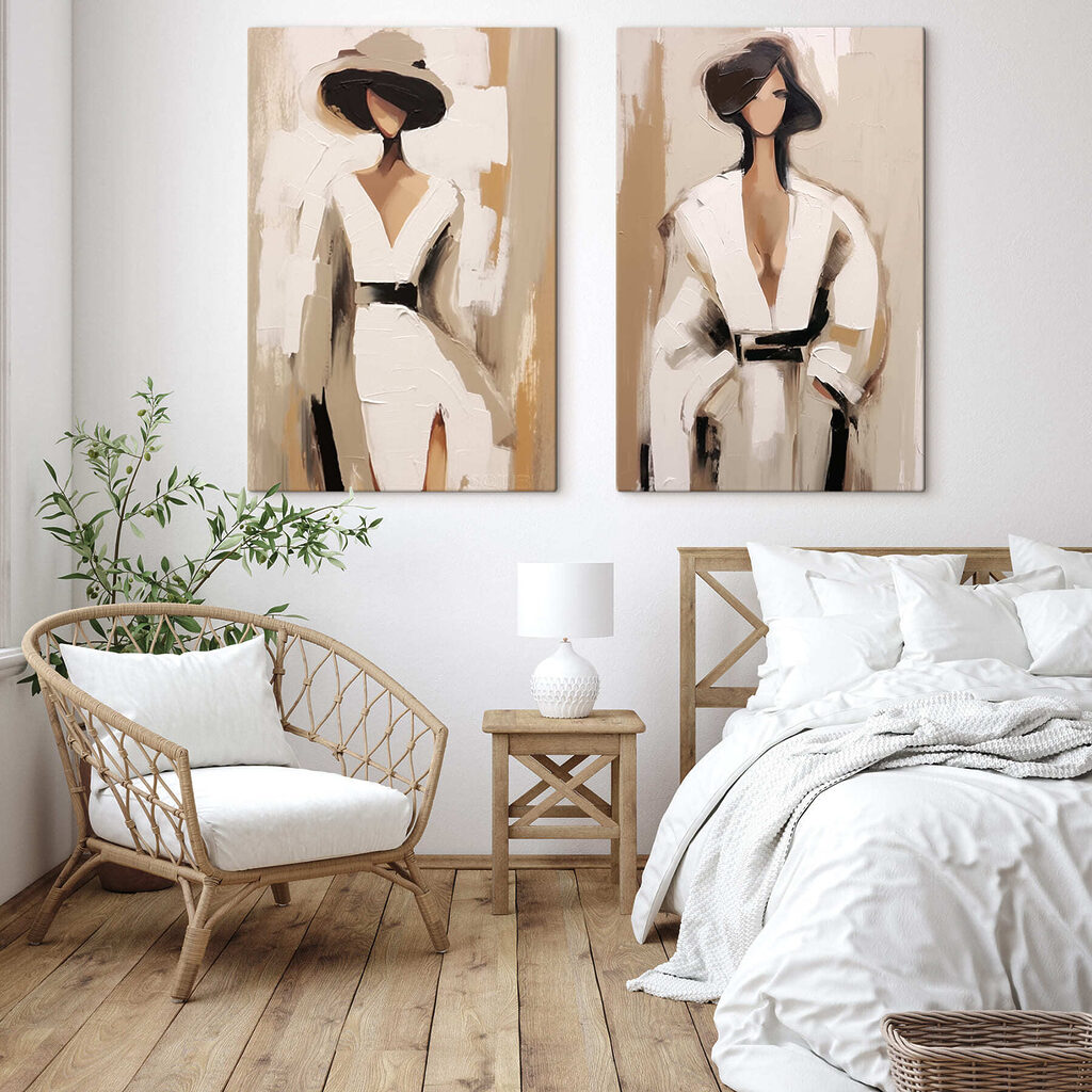 Silhouettes claires dans un intérieur