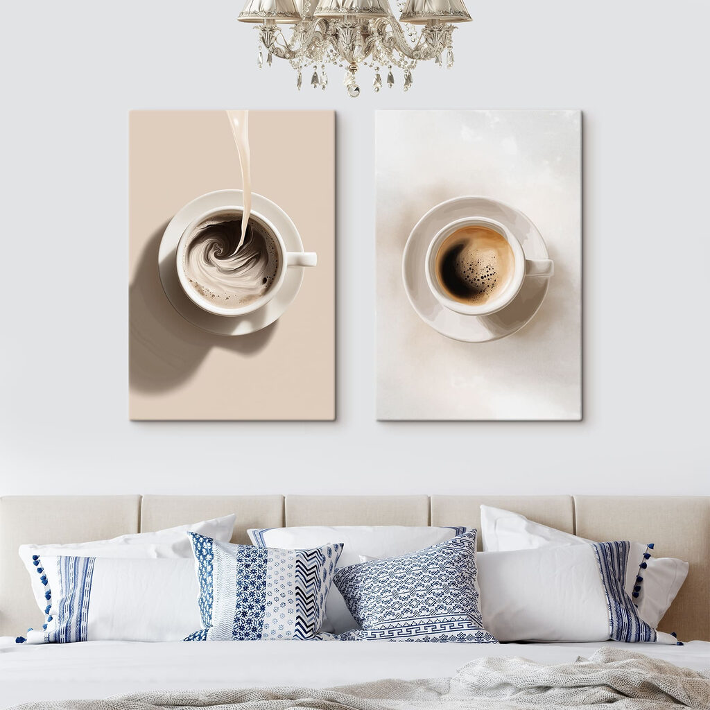 Tourbillons de café dans un intérieur