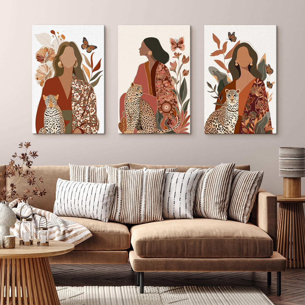 Femme et félin — intérieur 1
