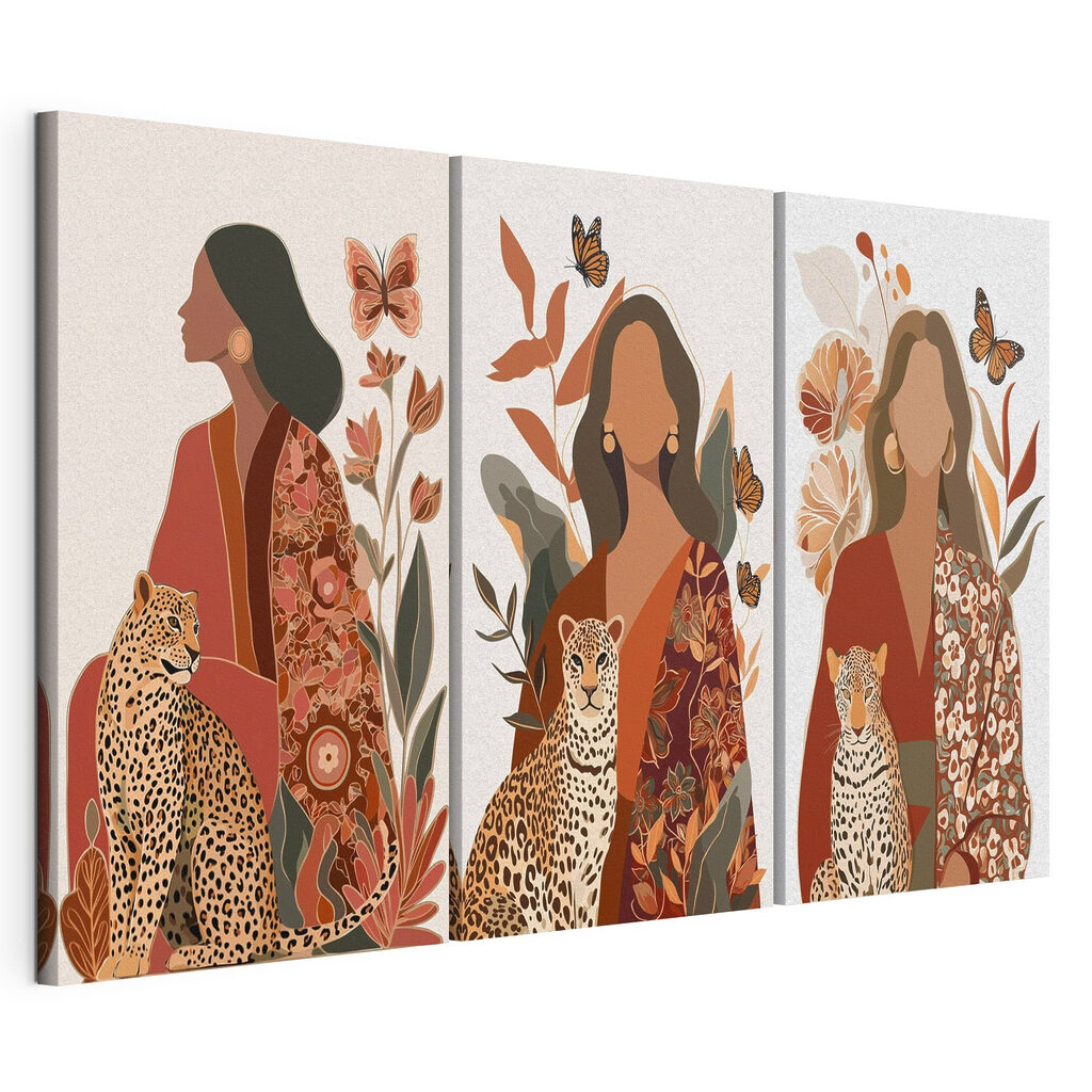 Femme et félin — vue du produit