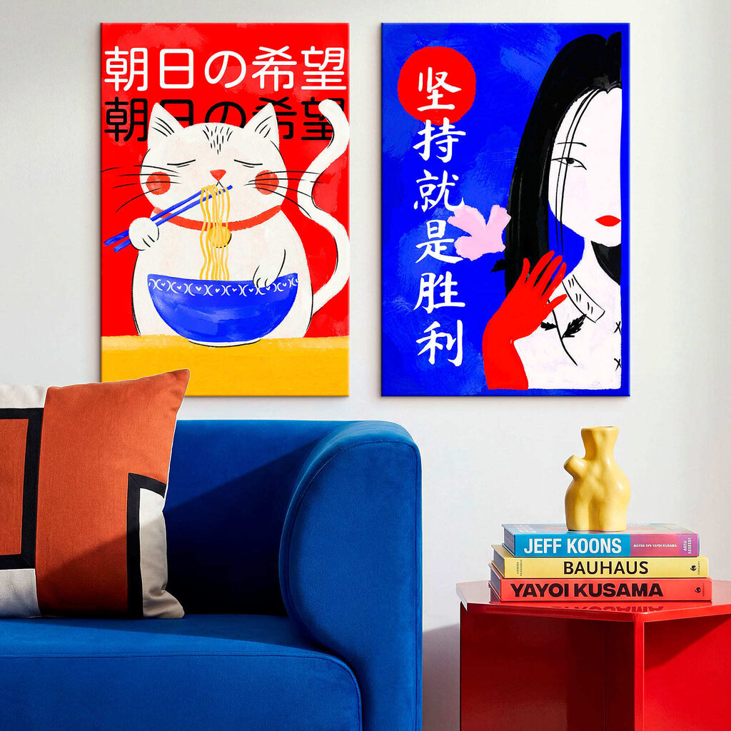 Chat gourmand et dame — intérieur 1